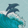 Dolphin In Waves Diamond Painting