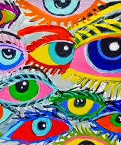 Aesthetic Abstract Eyes Diamond Painting
