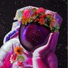 Cool Astronaut Flowers Diamond Painting