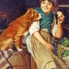 Lady With Dog Diamond Painting