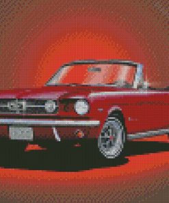Cool Red Mustang Diamond Painting