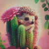 Hedgehog And Cactus Diamond Painting