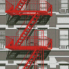 Red Fire Escape Diamond Painting