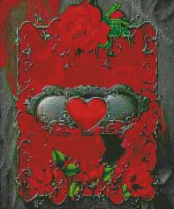 Red Heart Diamond Painting