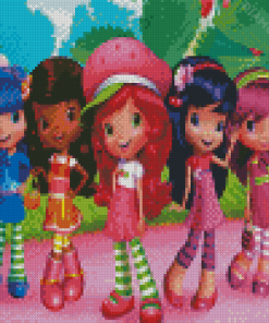 Strawberry And Her Friends Diamond Painting