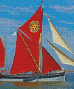 Thames Sailing Barge Diamond Painting