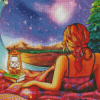 Woman Enjoying Summer Sky Diamond Painting