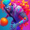 Zombie Basketball Player Diamond Painting
