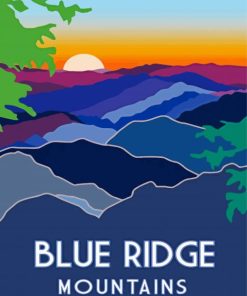 Blue Ridge Mountains Poster Diamond Painting