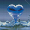 Blue Heart Art Diamond Painting