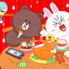 Brown And Cony Eating Diamond Painting