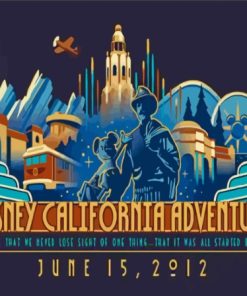California Adventure Park Poster Diamond Painting