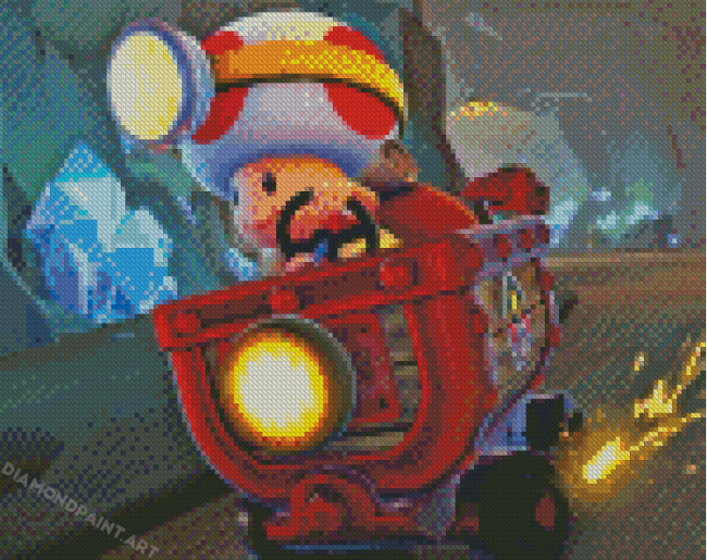 Captain Toad Mario Kart Diamond Painting