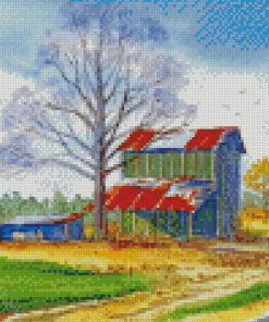 Farm tobacco Barn Art Diamond Painting