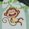 Happy Monkey Swinging Diamond Painting