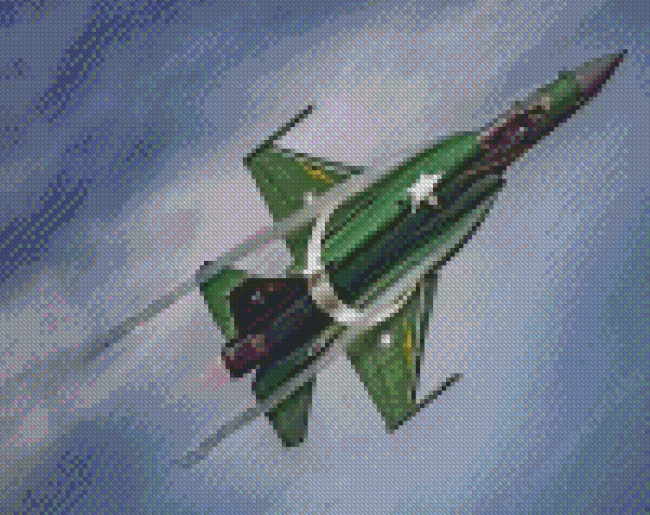 JF17 Fighter Jet Diamond Painting