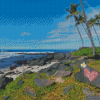 Kailua Kona Beach Rocks Diamond Painting
