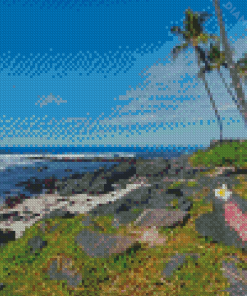 Kailua Kona Beach Rocks Diamond Painting