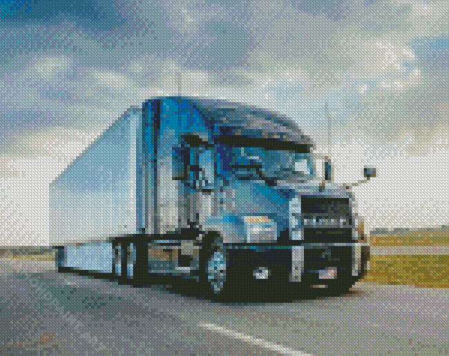 Mack Truck On Road Diamond Painting