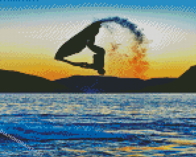 Man Jumping With Jet Ski Diamond Painting