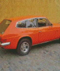 Orange Reliant Scimitar Car Diamond Painting