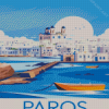 Paros Illustrated Poster Diamond Painting