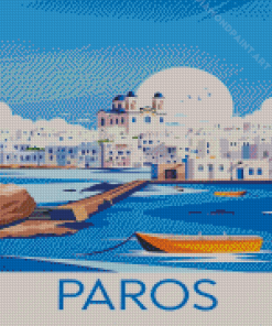 Paros Illustrated Poster Diamond Painting