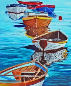 Rustic Boats On Lake Diamond Painting