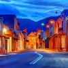 Santa Fe Streets At Night Diamond Painting