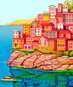 Sardinia Buildings Art Diamond Painting