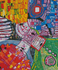 The Four Antipodes By Hundertwasser Diamond Painting