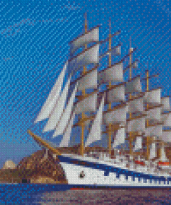 The Square Rigger Ship Diamond Painting
