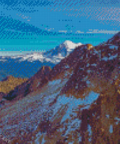 Twin Sisters Mountain Landscape Diamond Painting