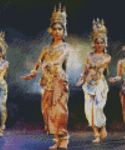 Wat Cambodia Dancer Diamond Painting