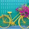 Yellow Bike And Flowers Diamond Painting