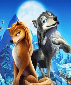 Young Cartoon Wolves Diamond Painting