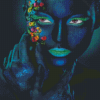 Black Lady With Colors Diamond Painting