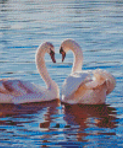 Couple Swan Birds Diamond Painting