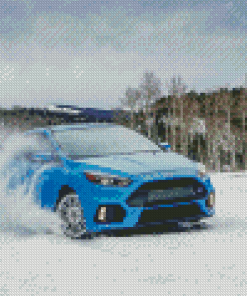 Ford Focus Drifting In The Snow Diamond Painting