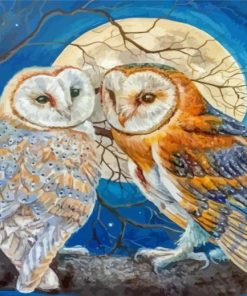 Moon Owls Diamond Painting