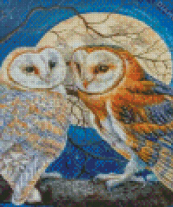 Moon Owls Diamond Painting