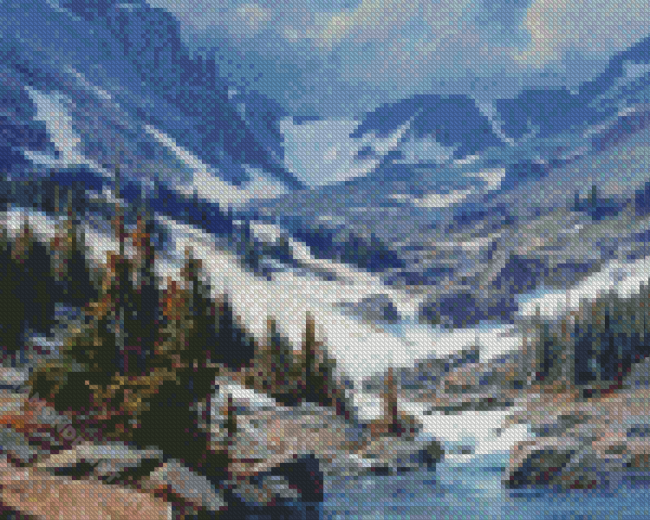 Snowy Western Landscape Diamond Painting