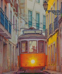 Street Lisbon Tram Diamond Painting