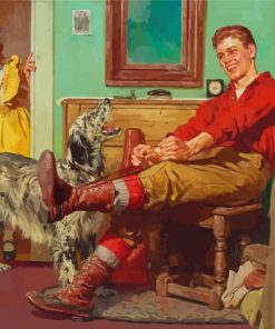 The Happy Dog Harold Anderson Diamond Painting